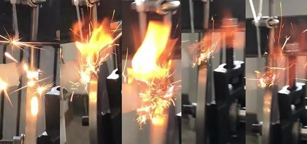 Titanium alloy friction spark